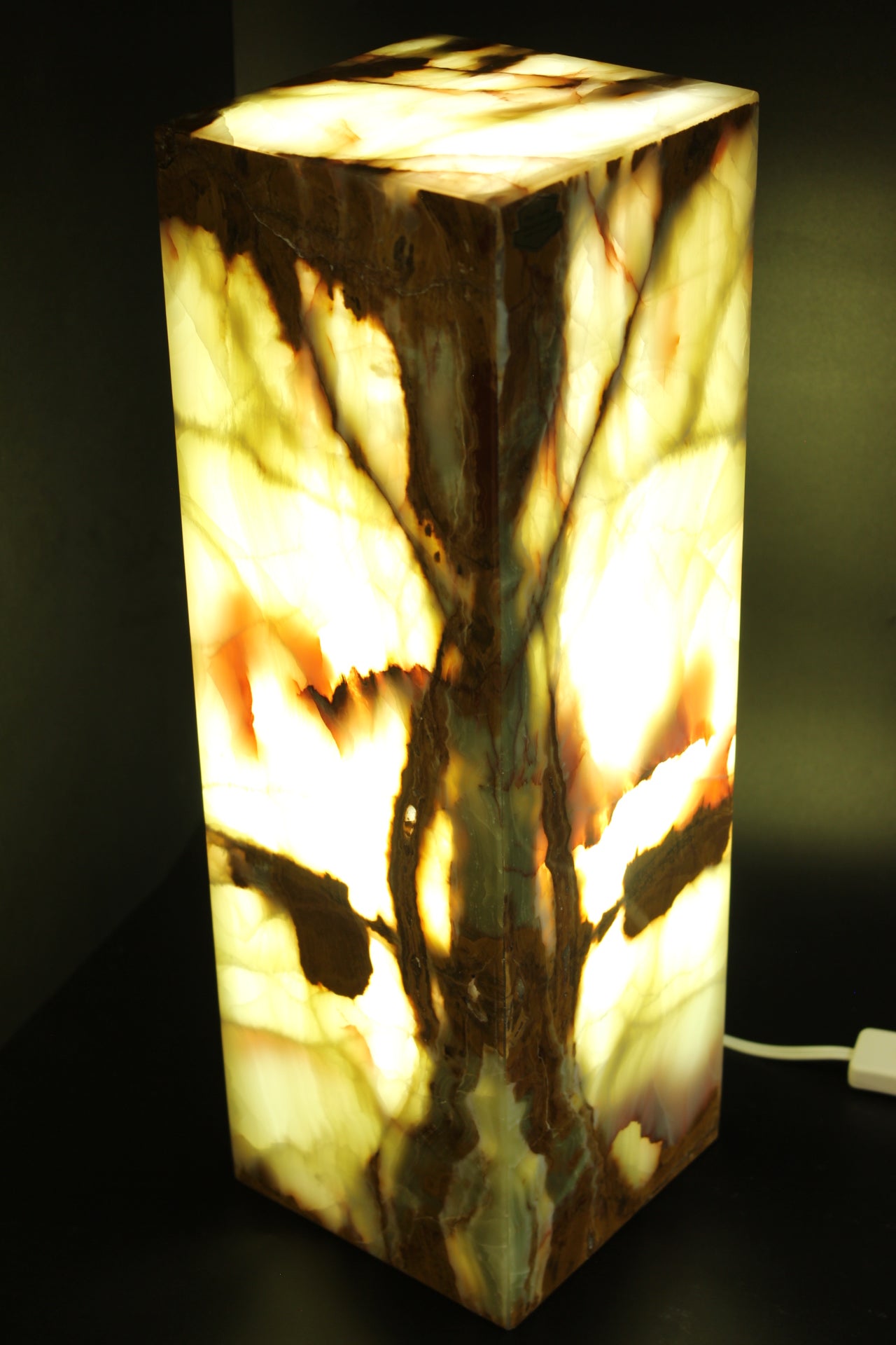 Large Rusted Woodland Onyx Lamp