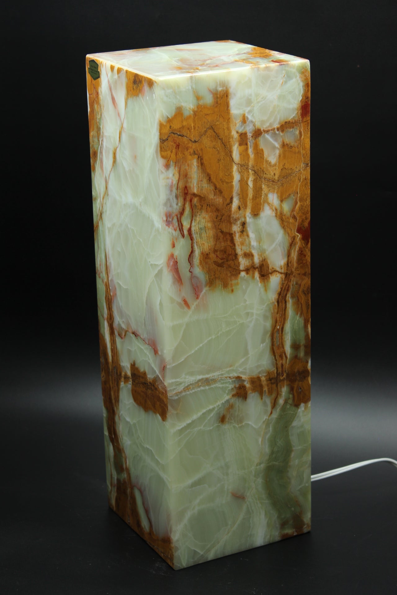Large Rusted Woodland Onyx Lamp