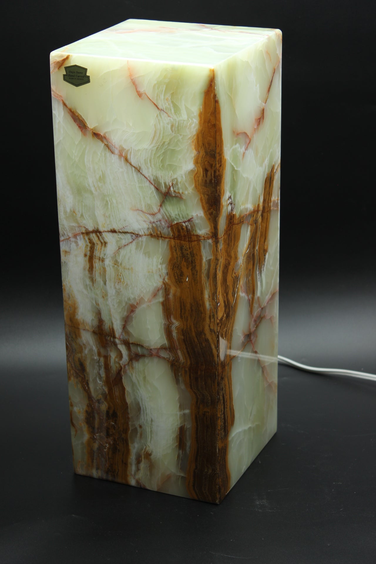 Rusted Woodland Onyx Lamp