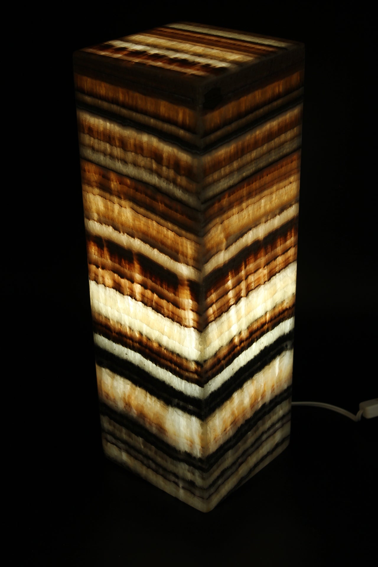 Large Red Asteroid Onyx Lamp