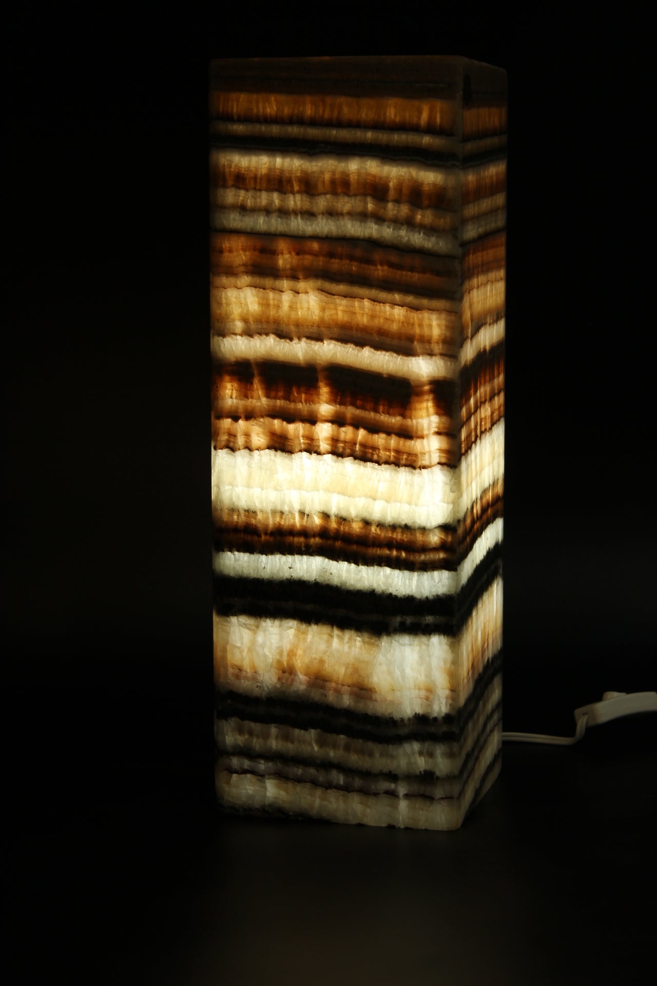 Large Red Asteroid Onyx Lamp