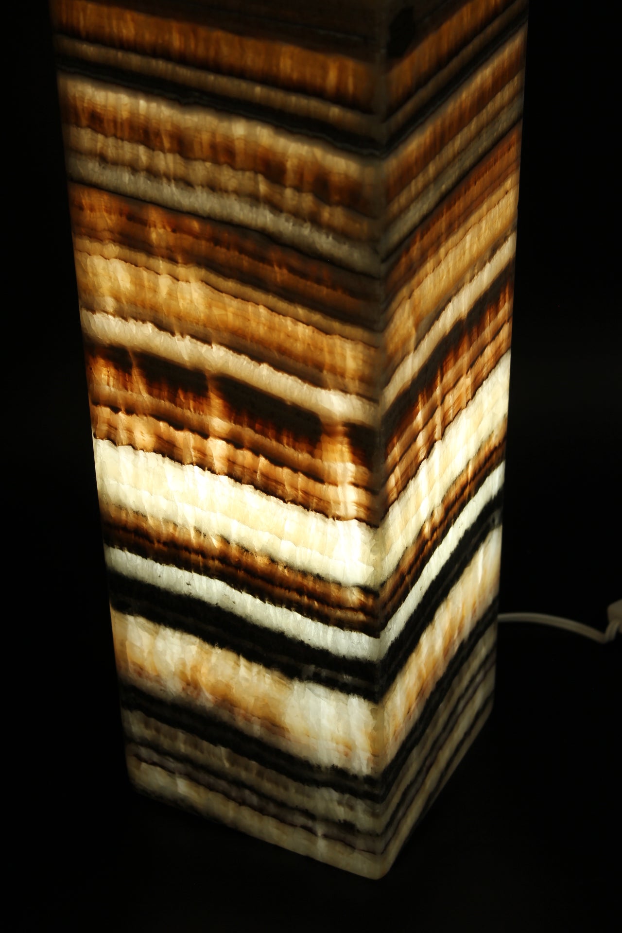 Large Red Asteroid Onyx Lamp
