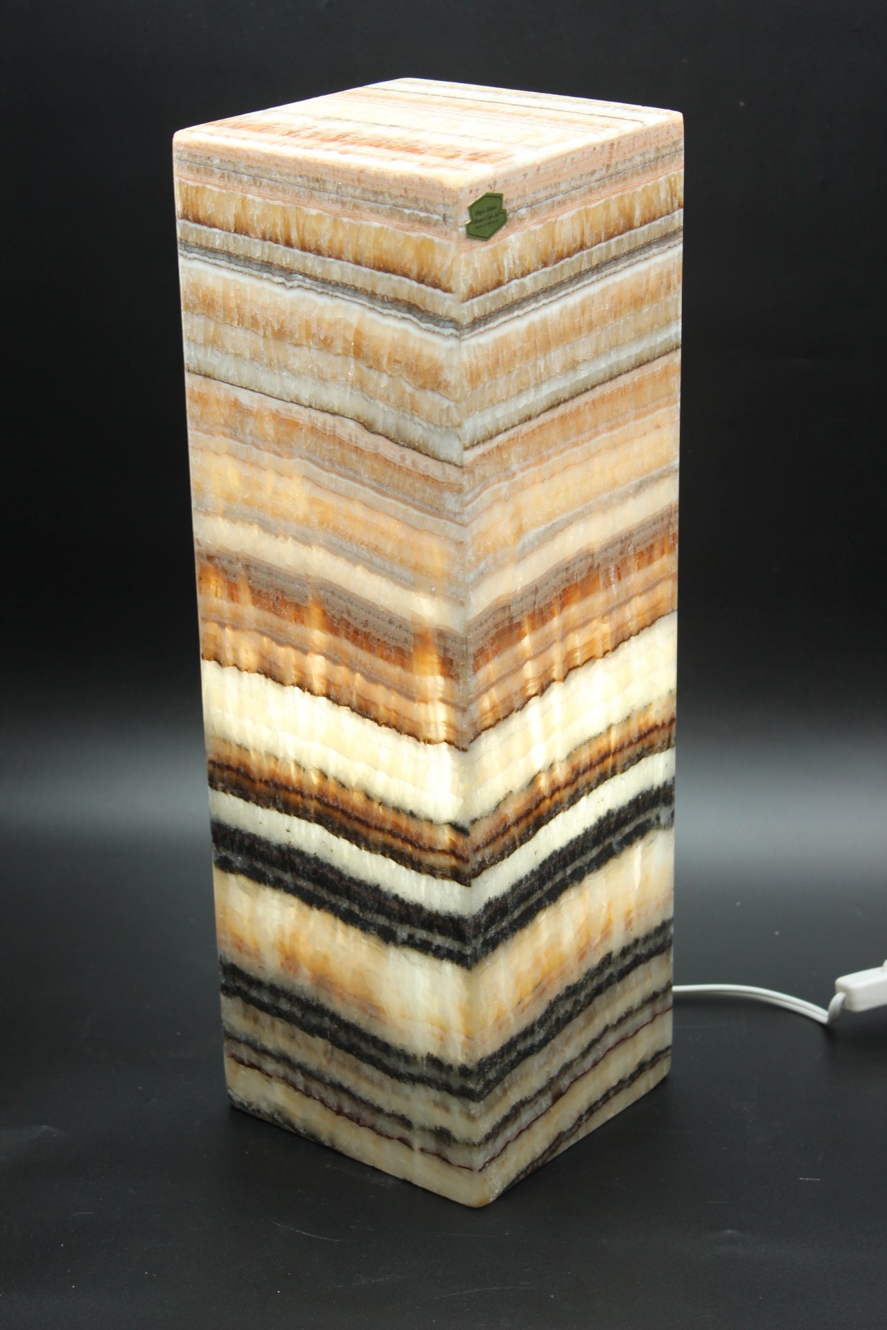 Large Red Asteroid Onyx Lamp