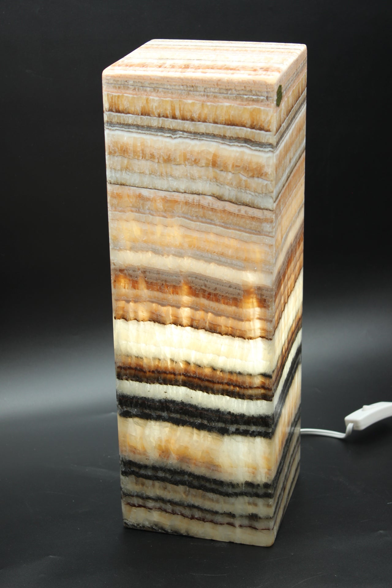 Large Red Asteroid Onyx Lamp