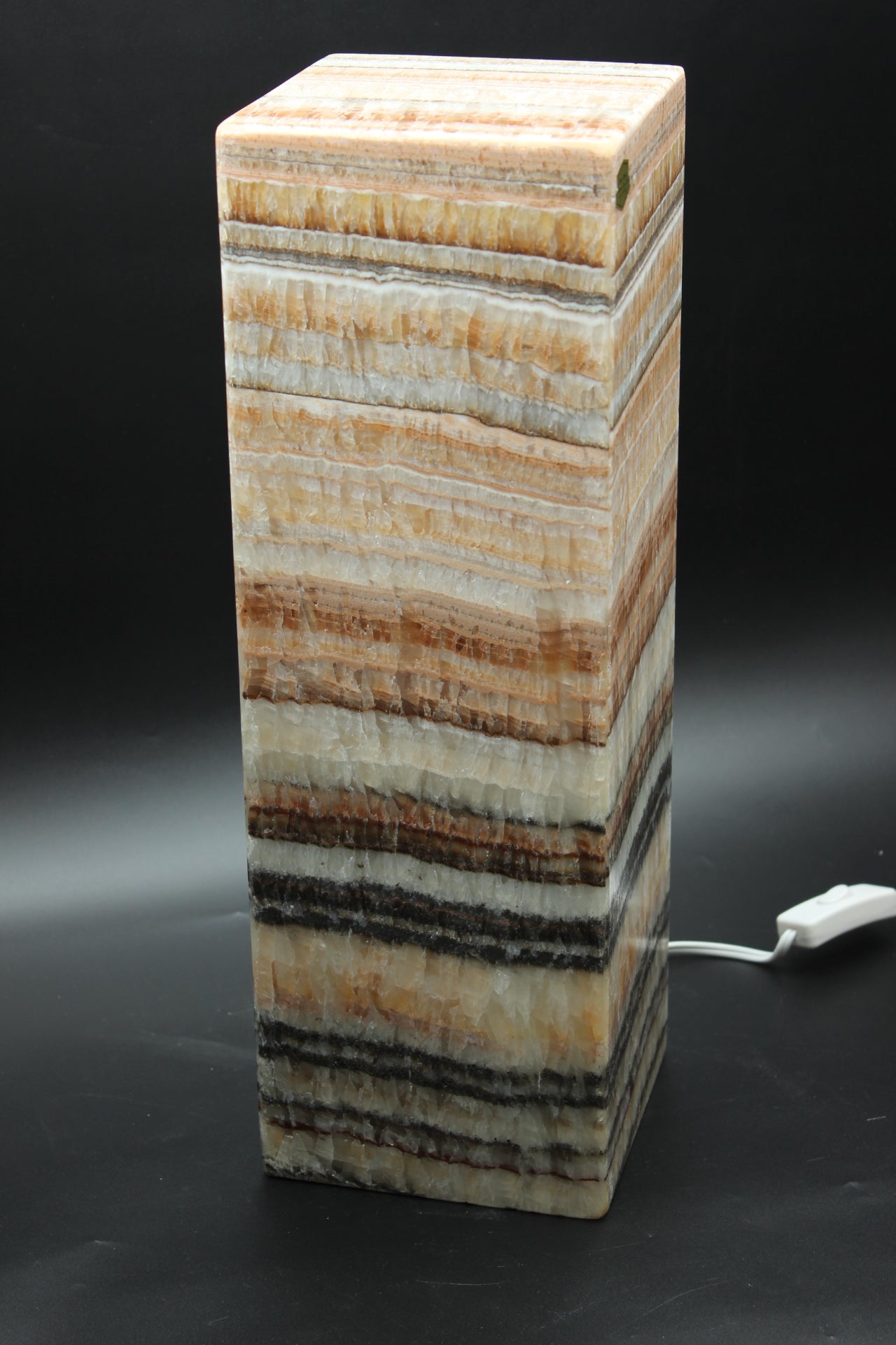 Large Red Asteroid Onyx Lamp