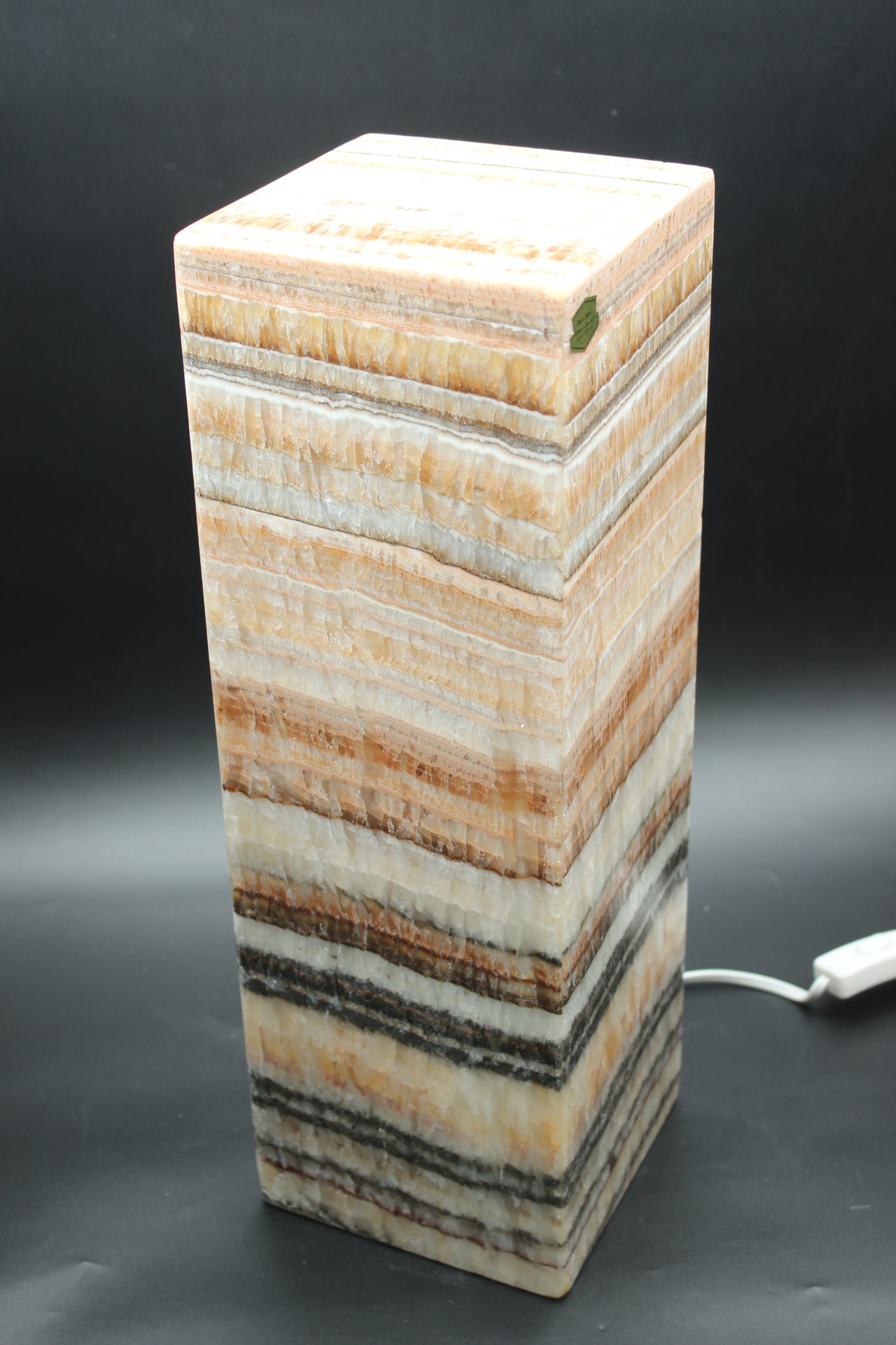 Large Red Asteroid Onyx Lamp