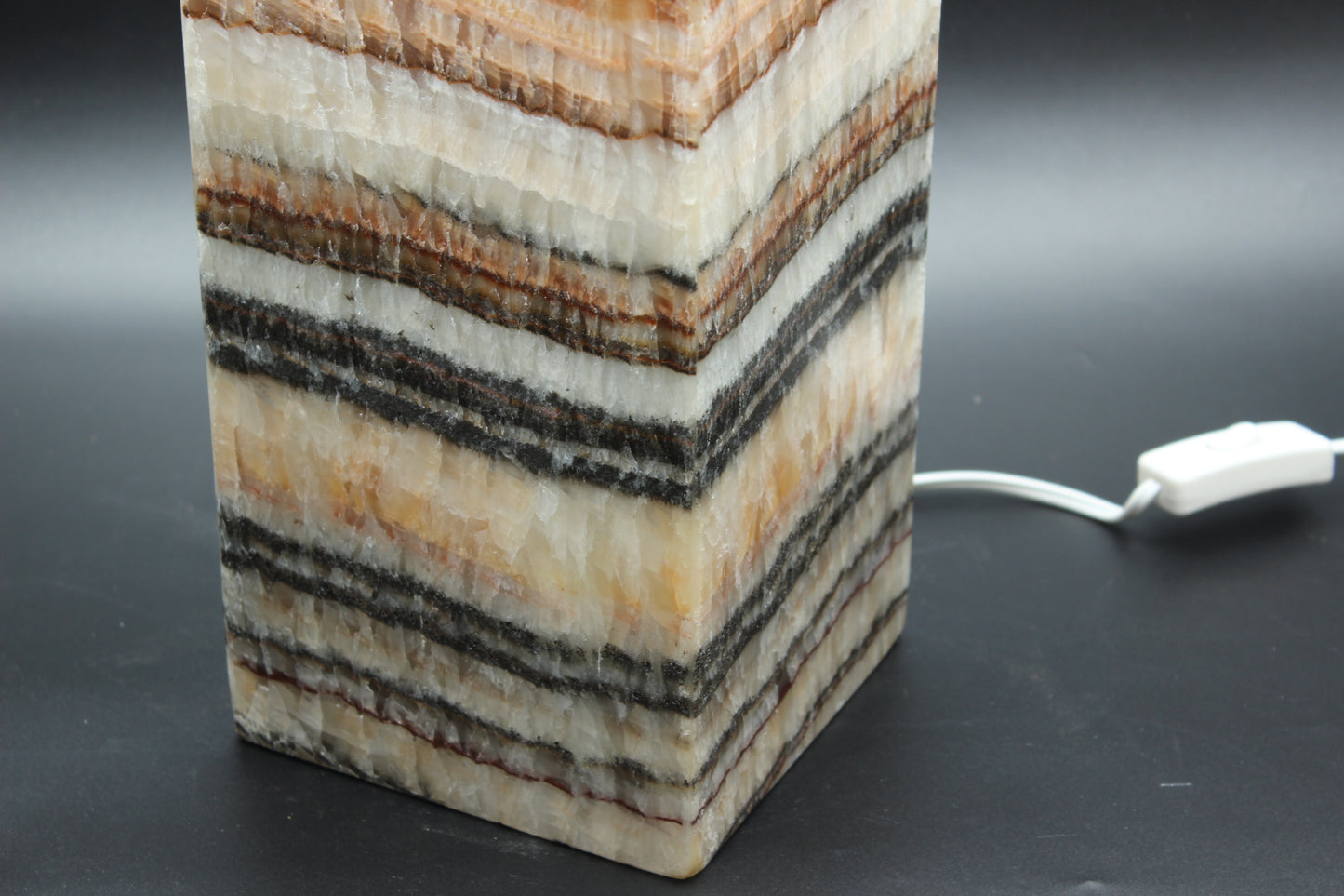 Large Red Asteroid Onyx Lamp