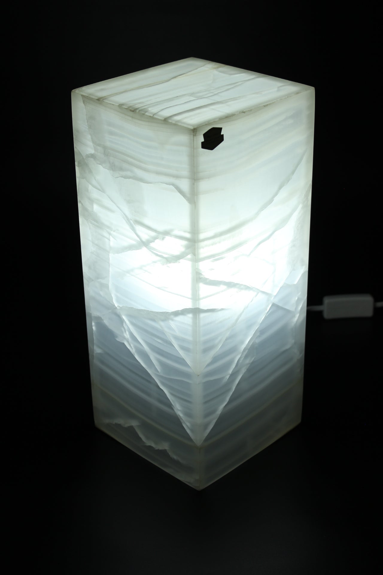 Kinetic White Onyx Lamp