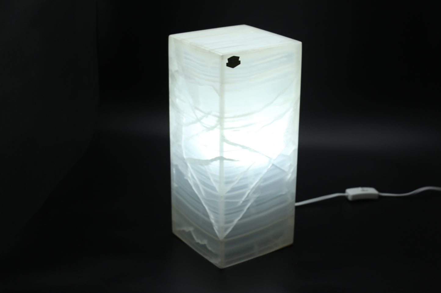 Kinetic White Onyx Lamp