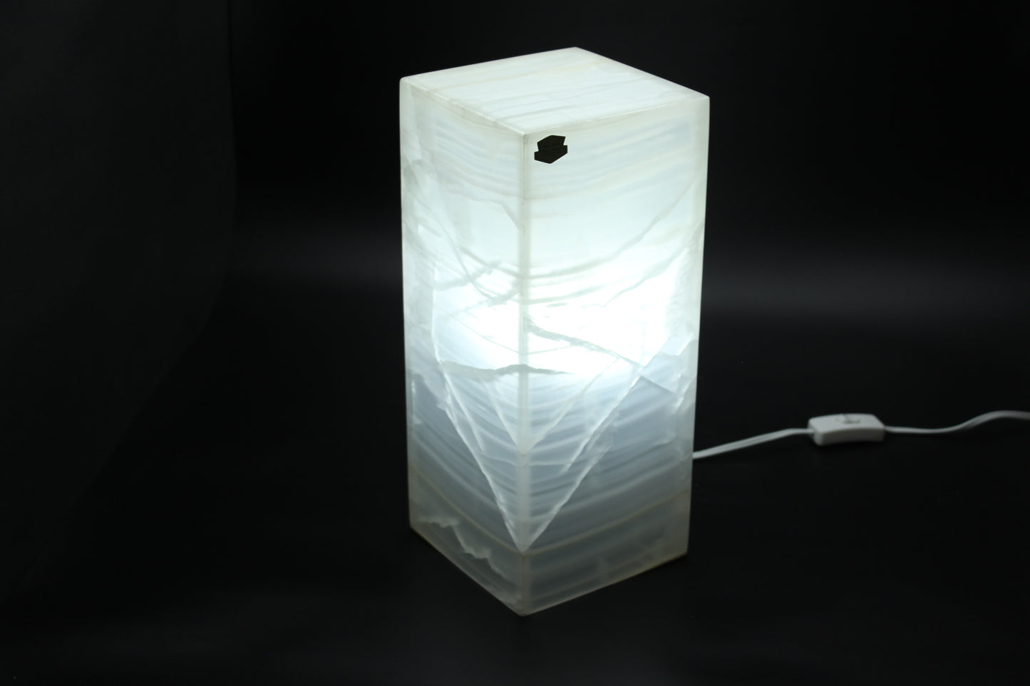 Kinetic White Onyx Lamp