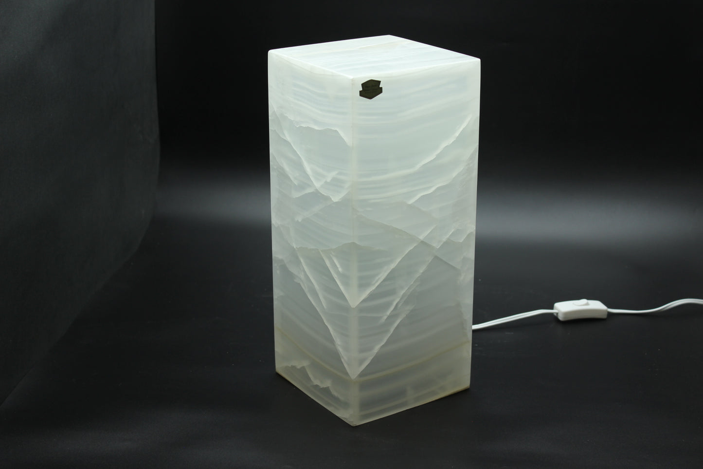Kinetic White Onyx Lamp