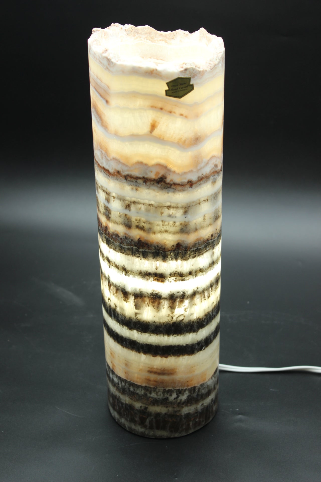 Scarlet Threshold Onyx Lamp