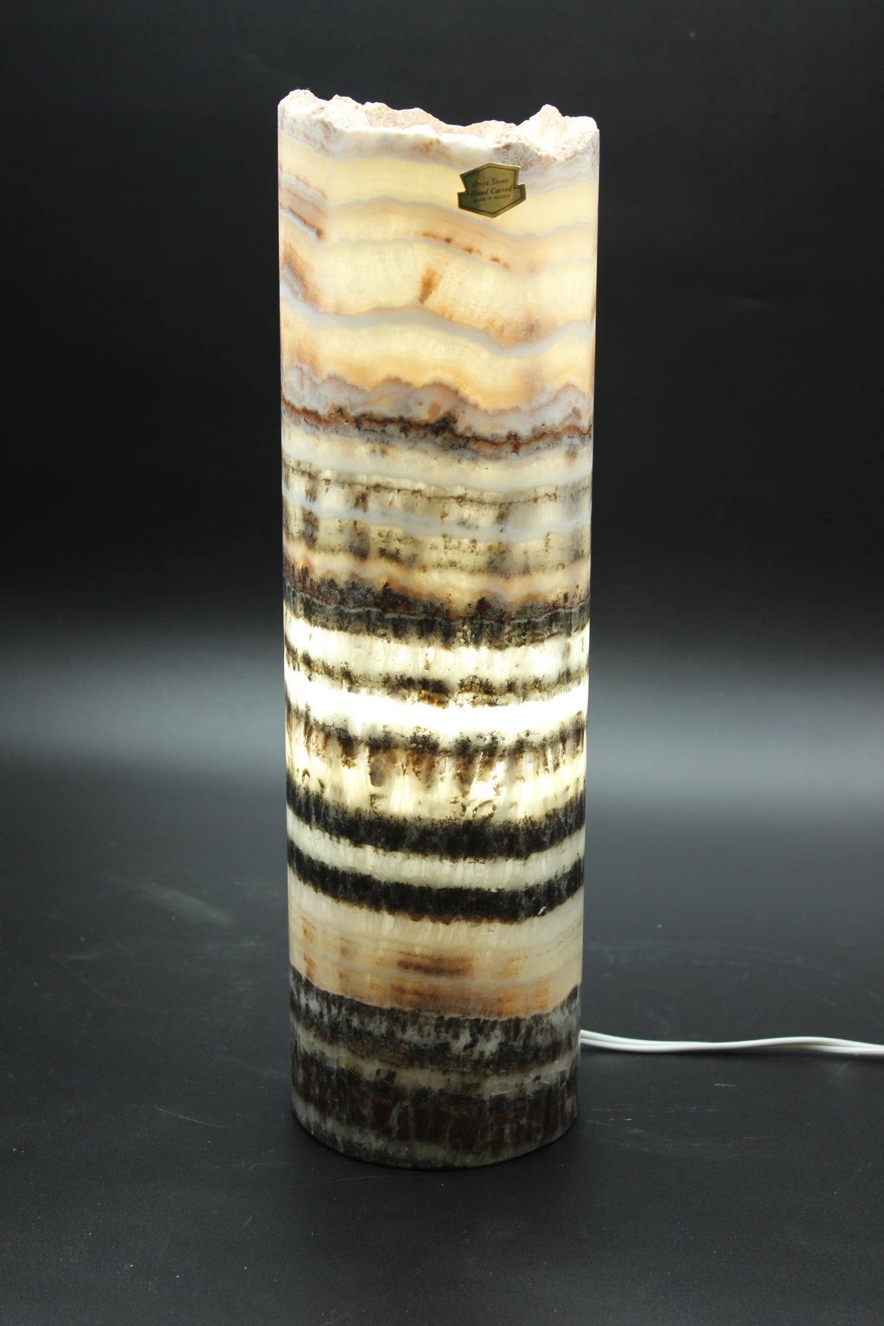 Scarlet Threshold Onyx Lamp