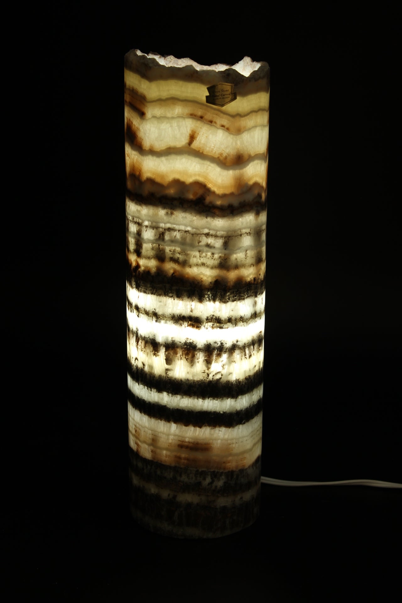 Scarlet Threshold Onyx Lamp