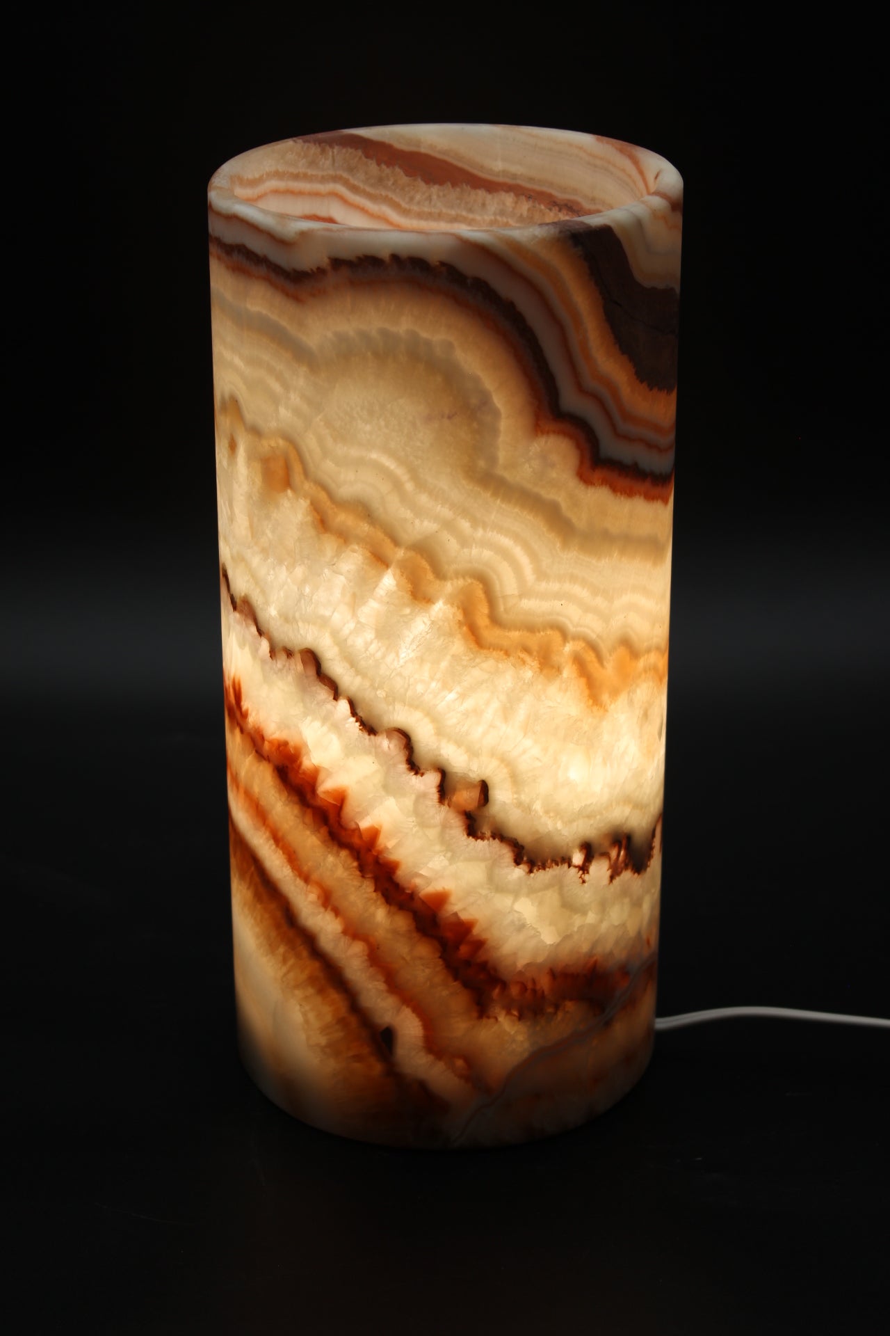 Red Blastwave Onyx Lamp