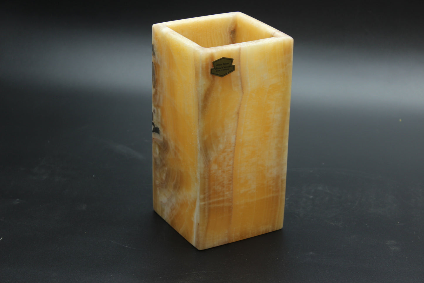 Honey Onyx Square Vase