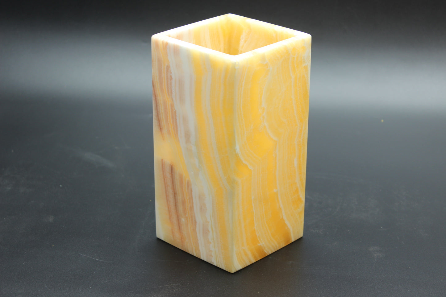 Honey Onyx Square Vase