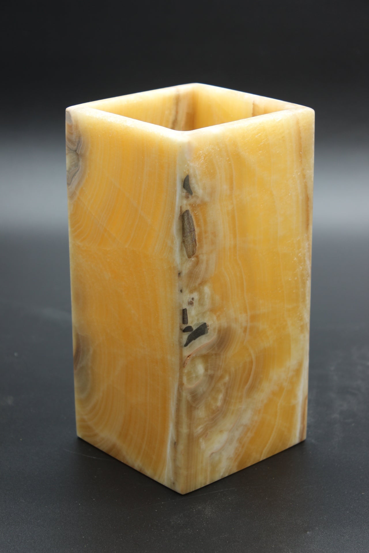 Honey Onyx Square Vase