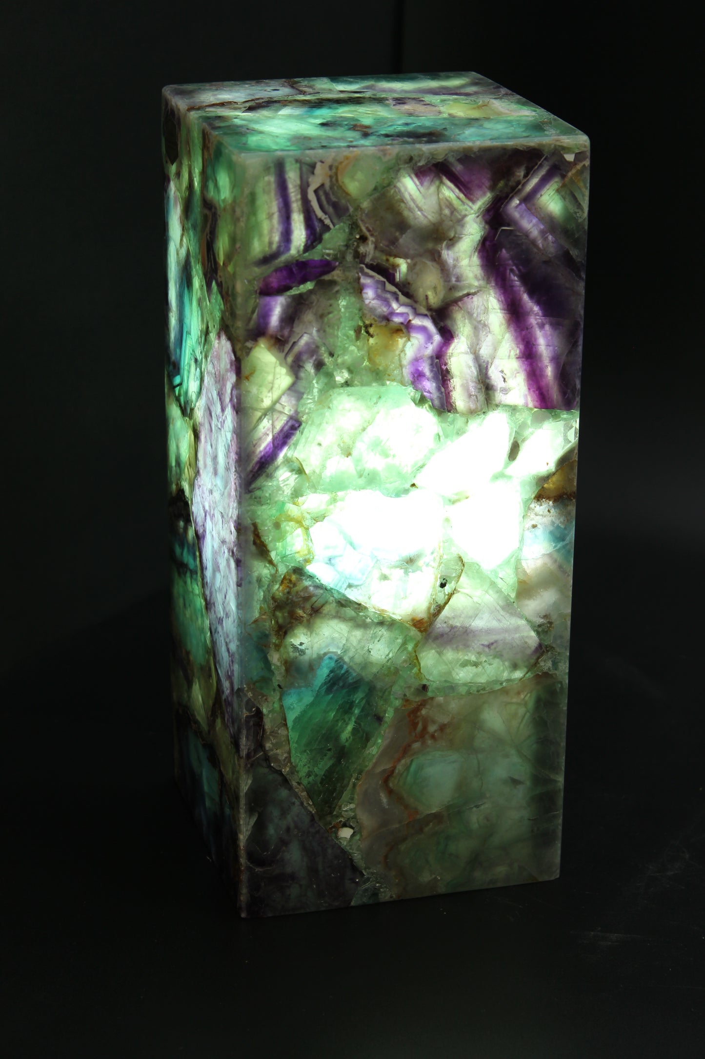 Emerald Galaxy Fluorite Lamp