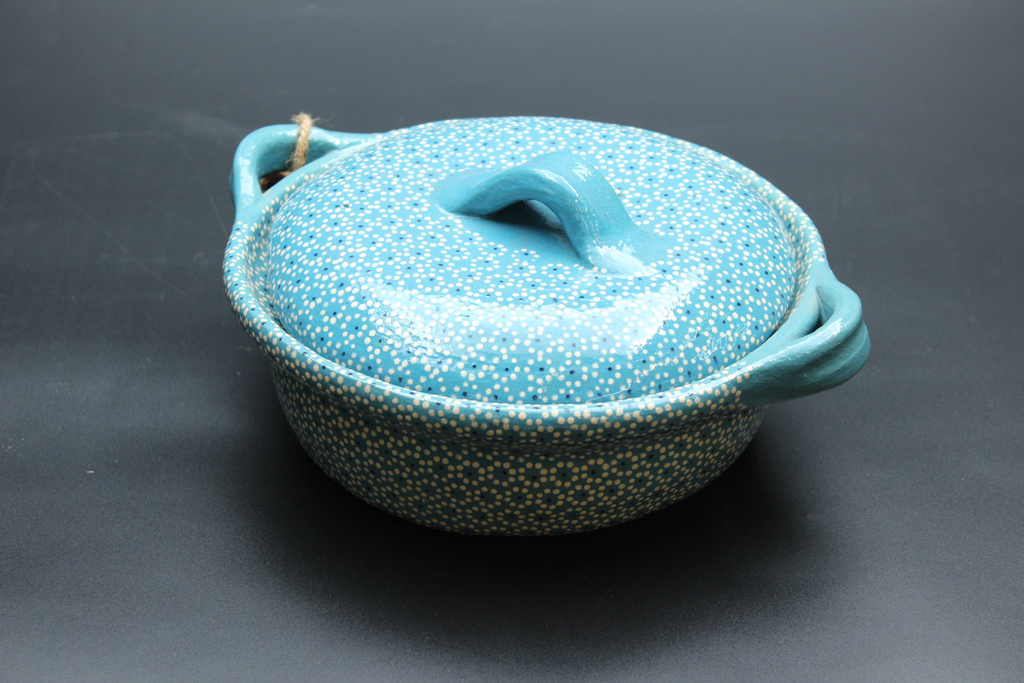 1QT Turquoise Clay Rice Bowl
