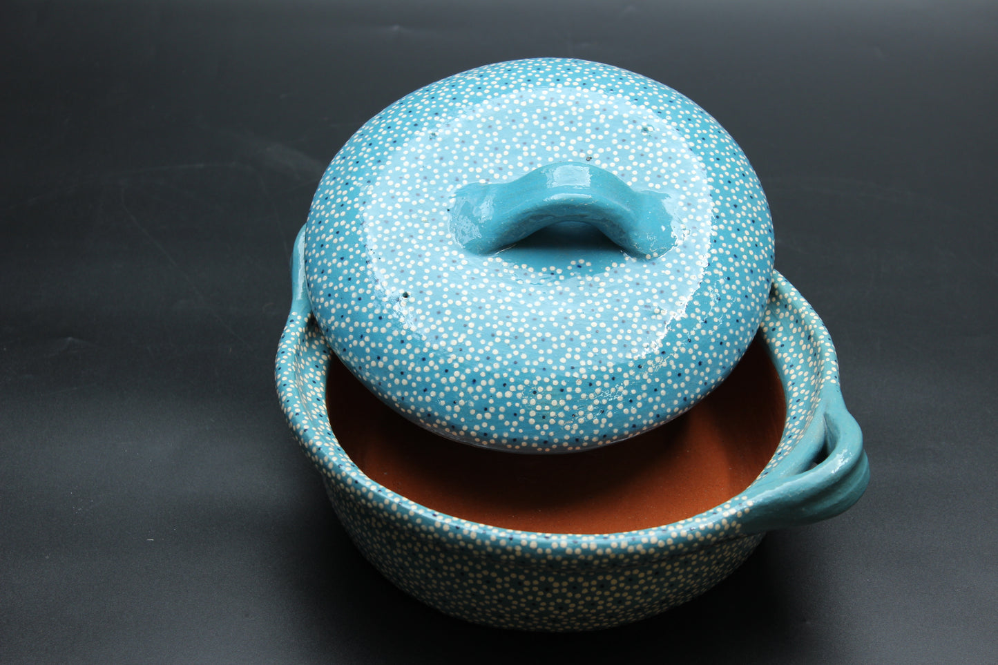 1QT Turquoise Clay Rice Bowl