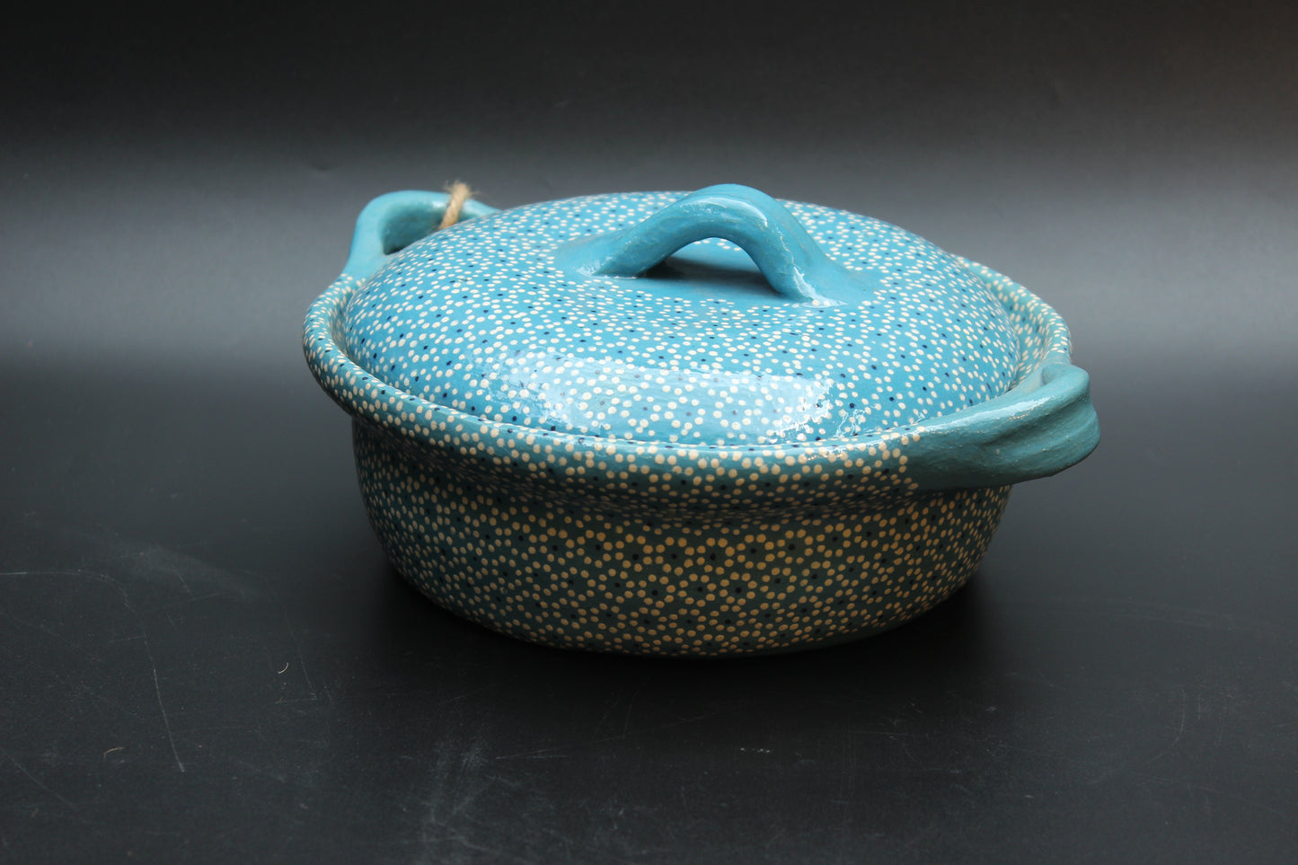 1QT Turquoise Clay Rice Bowl