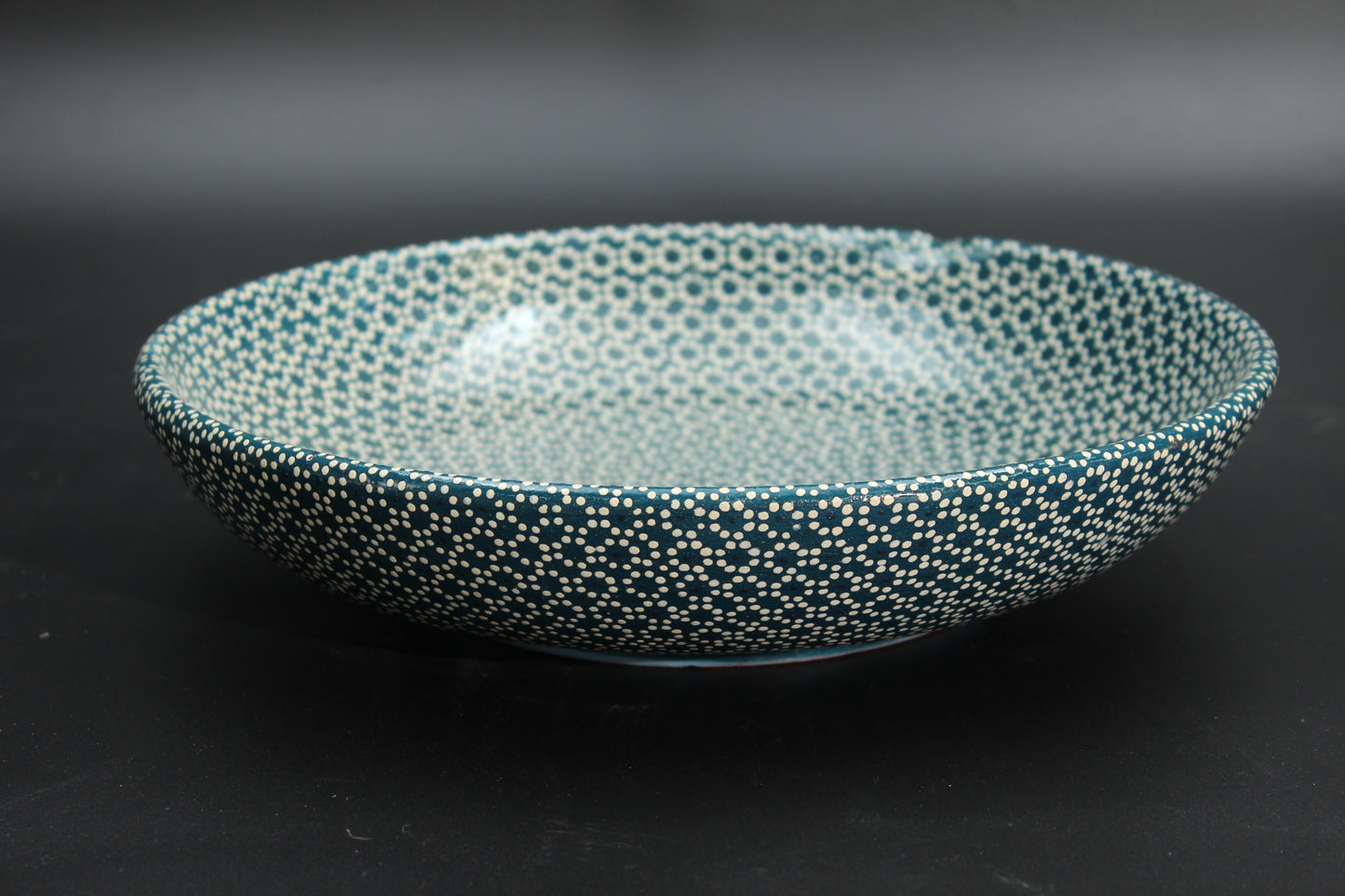 11" Baltic Blue Ceramic Salad Bowl