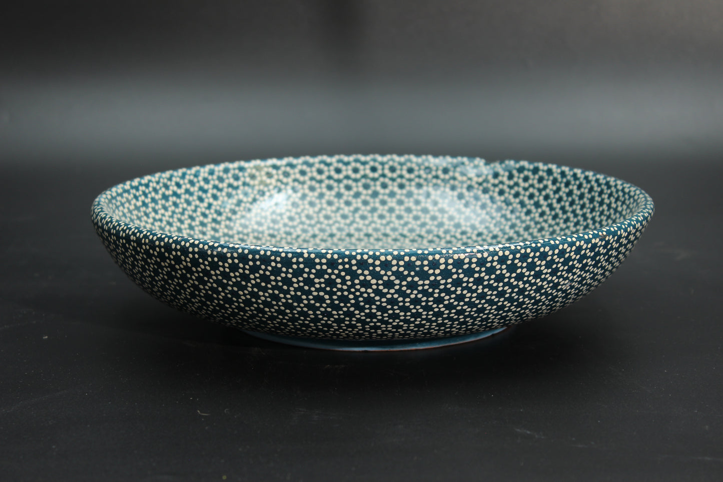 11" Baltic Blue Ceramic Salad Bowl
