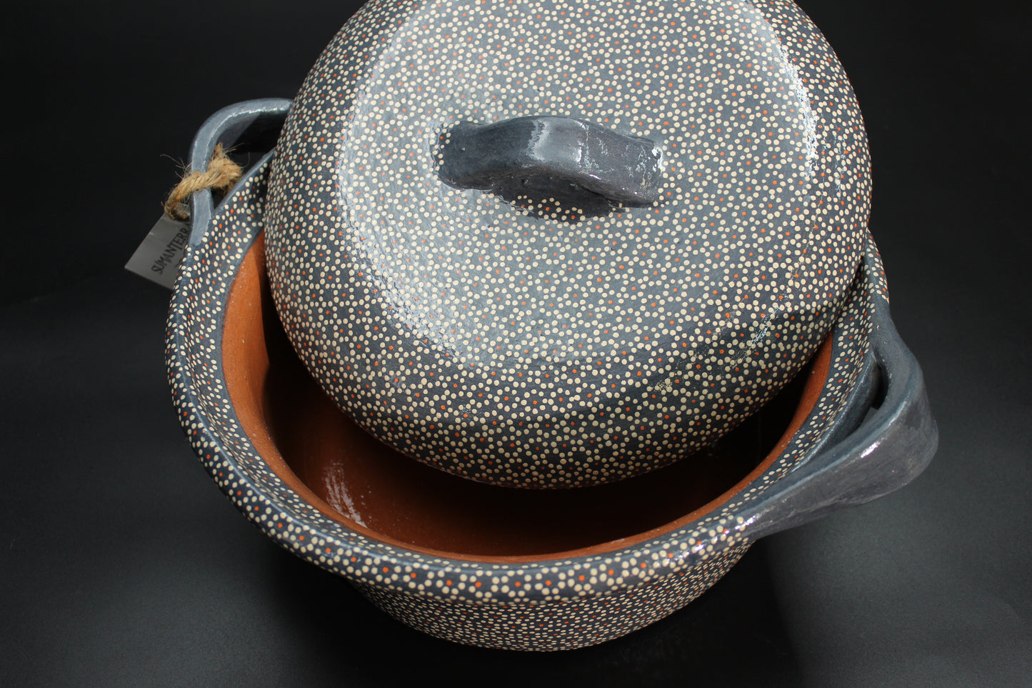 4.5QT Lead Grey Clay Rice Bowl