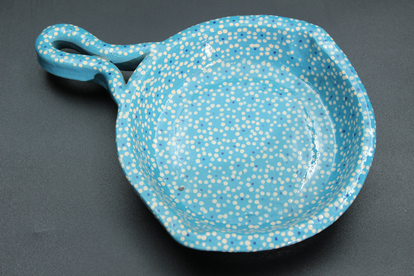 4" Turquoise Clay Mini Frying Pan