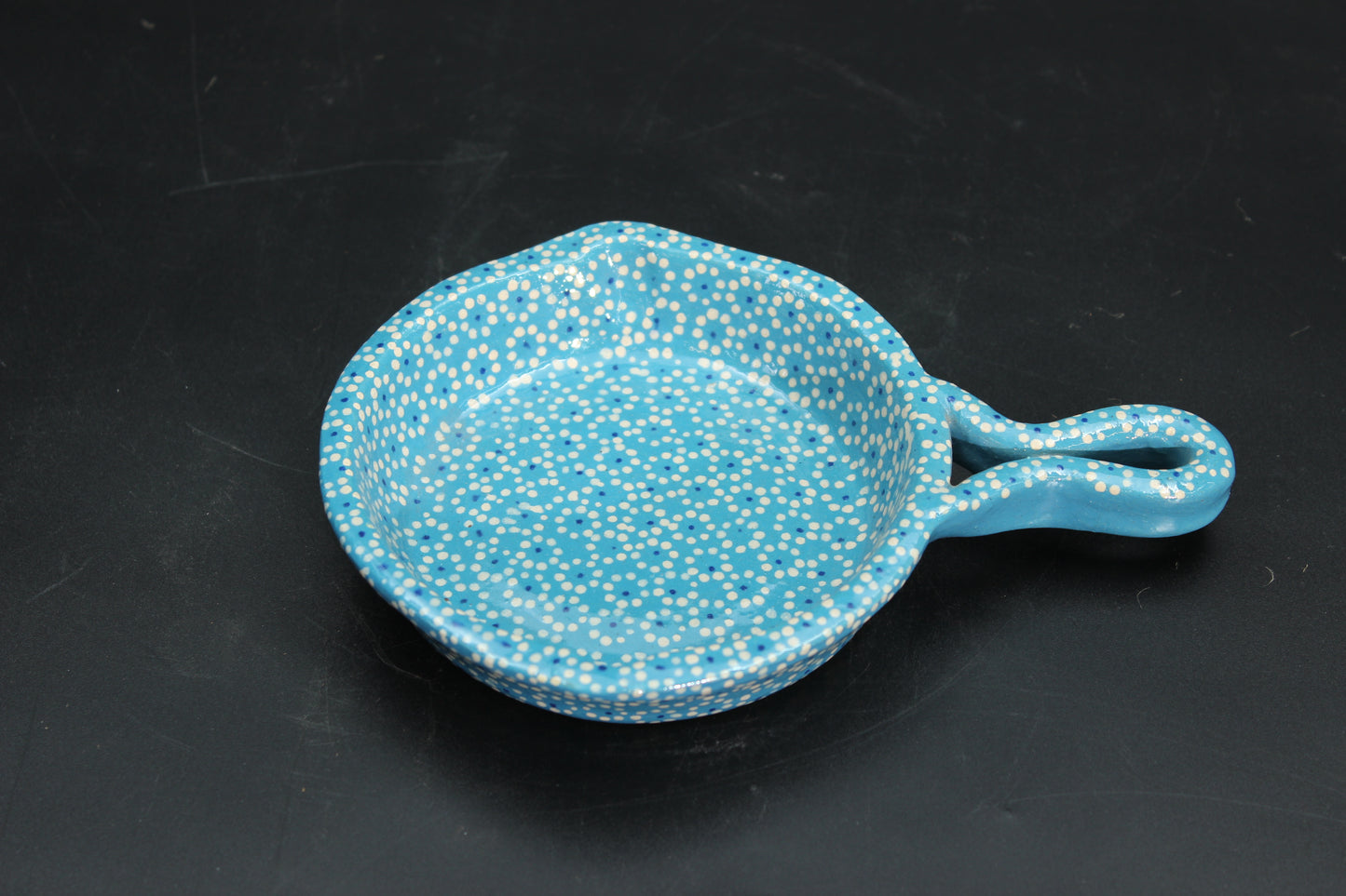 4" Turquoise Clay Mini Frying Pan