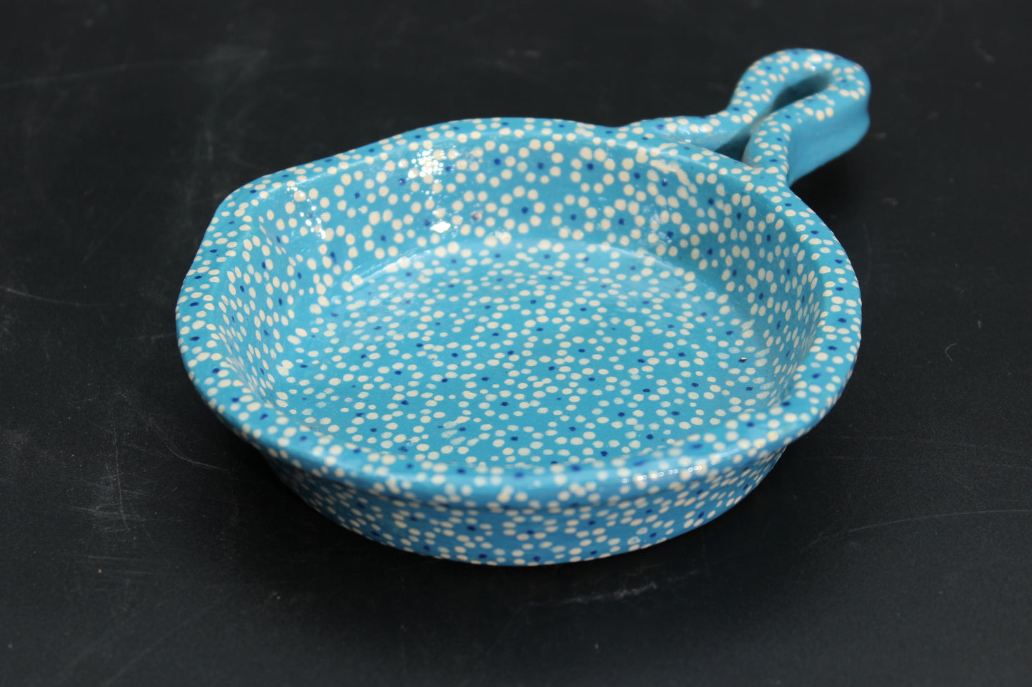4" Turquoise Clay Mini Frying Pan