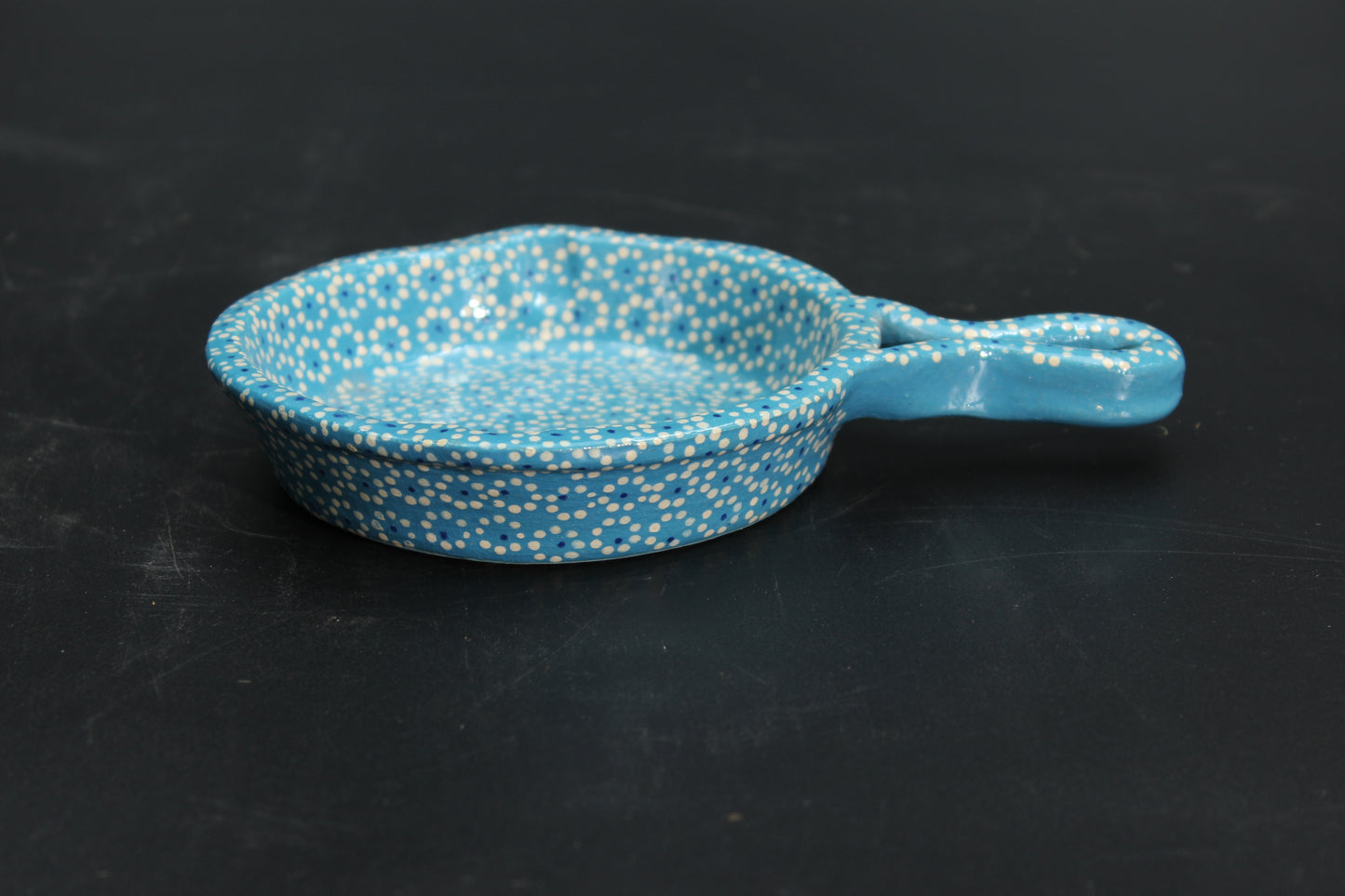4" Turquoise Clay Mini Frying Pan
