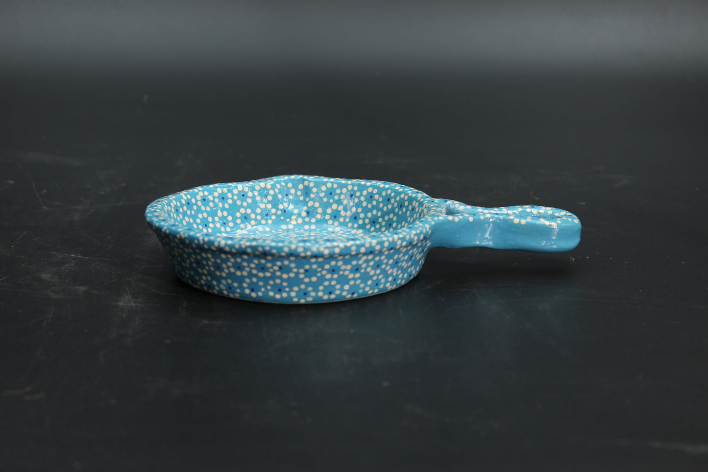 4" Turquoise Clay Mini Frying Pan
