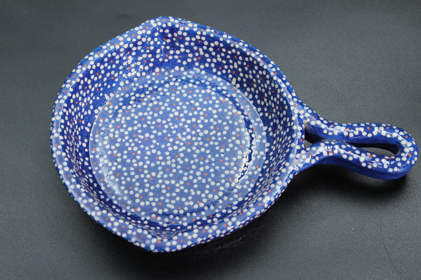 4" Blue Clay Mini Frying Pan