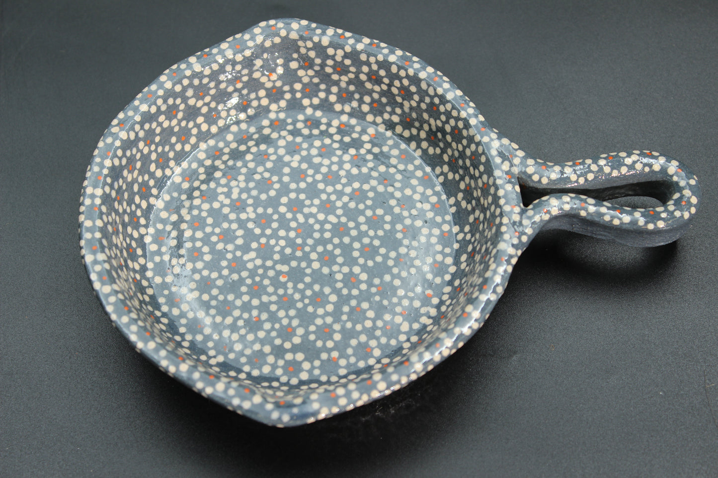 4" Lead Grey Clay Mini Frying Pan