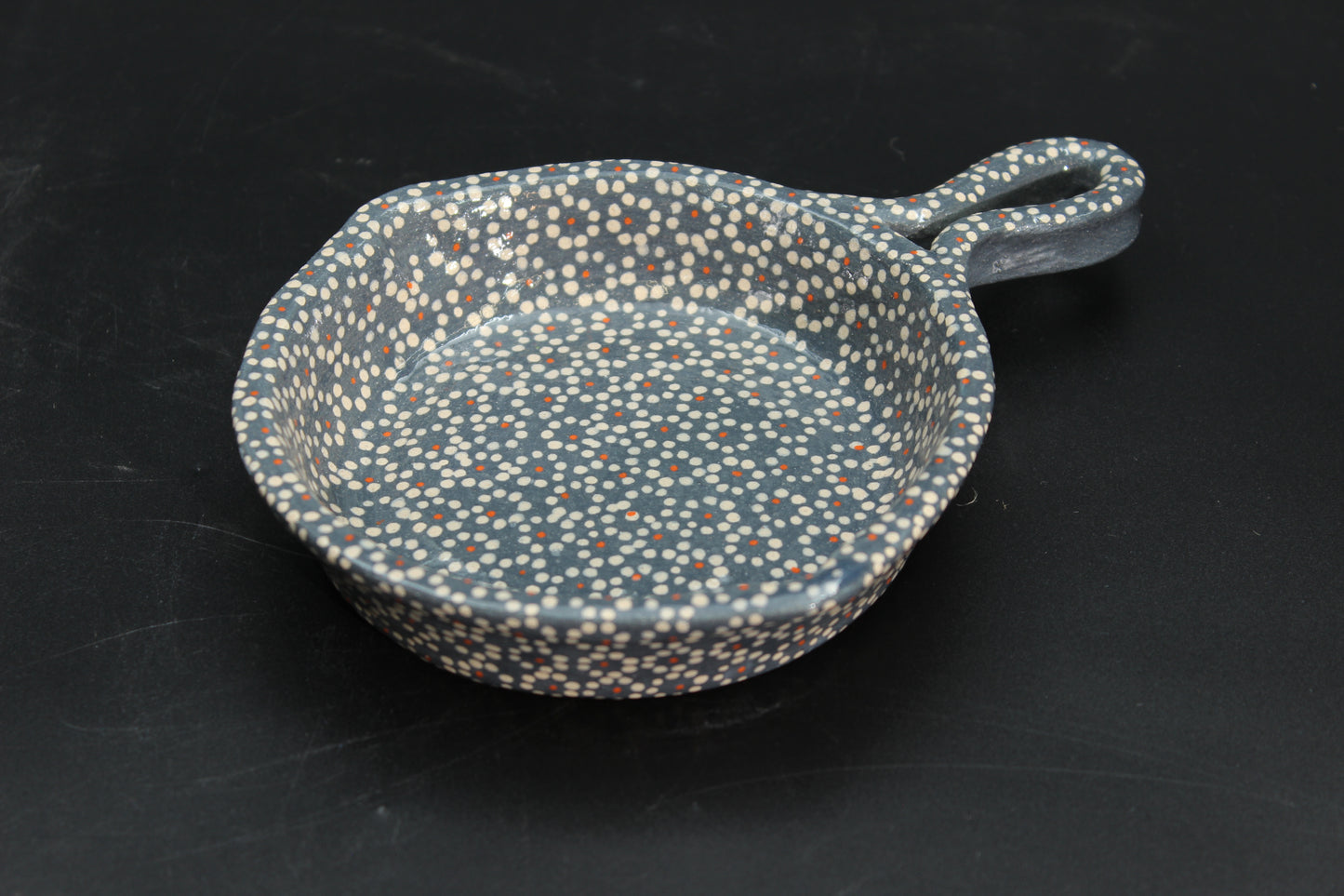 4" Lead Grey Clay Mini Frying Pan