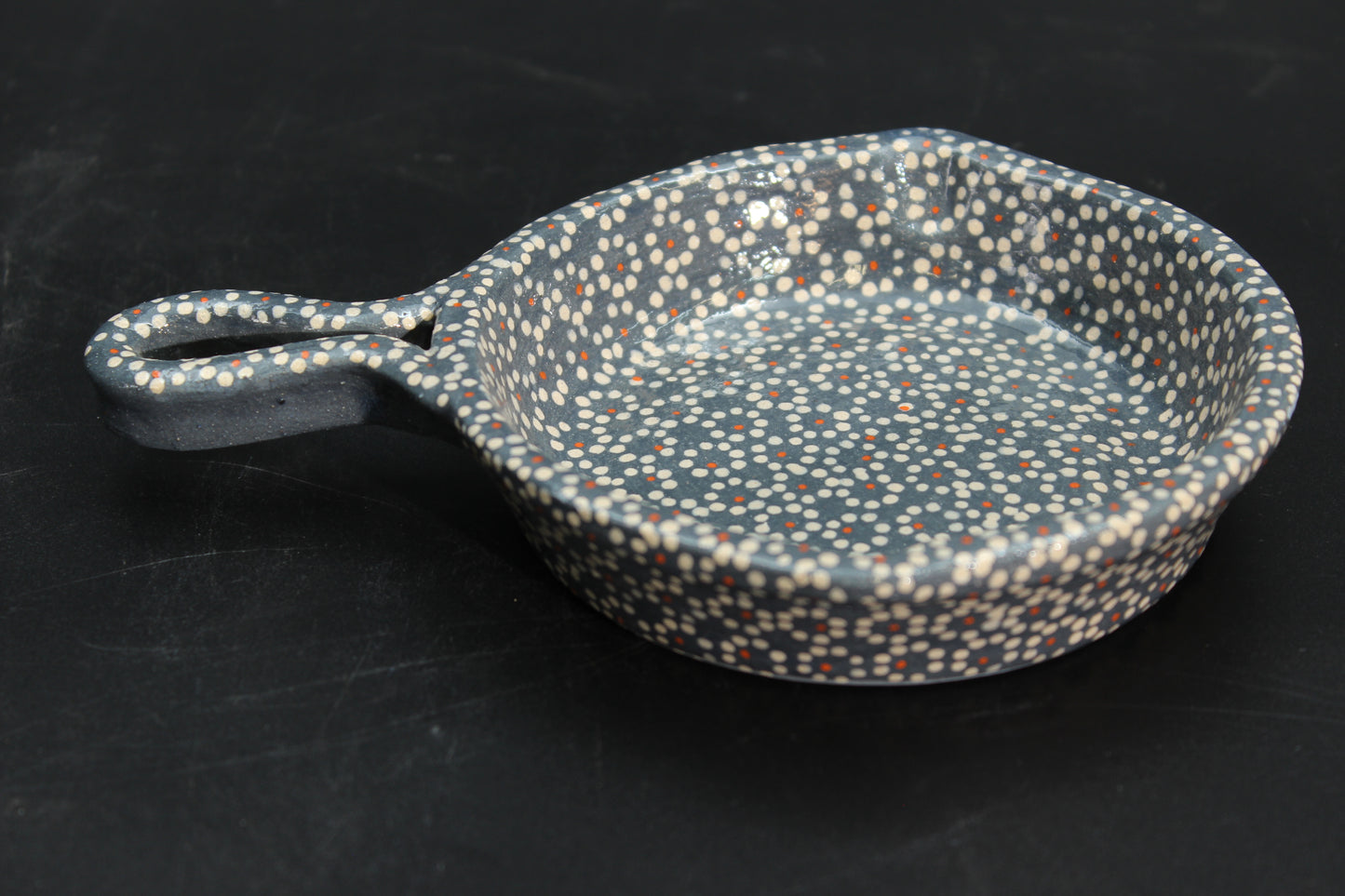 4" Lead Grey Clay Mini Frying Pan