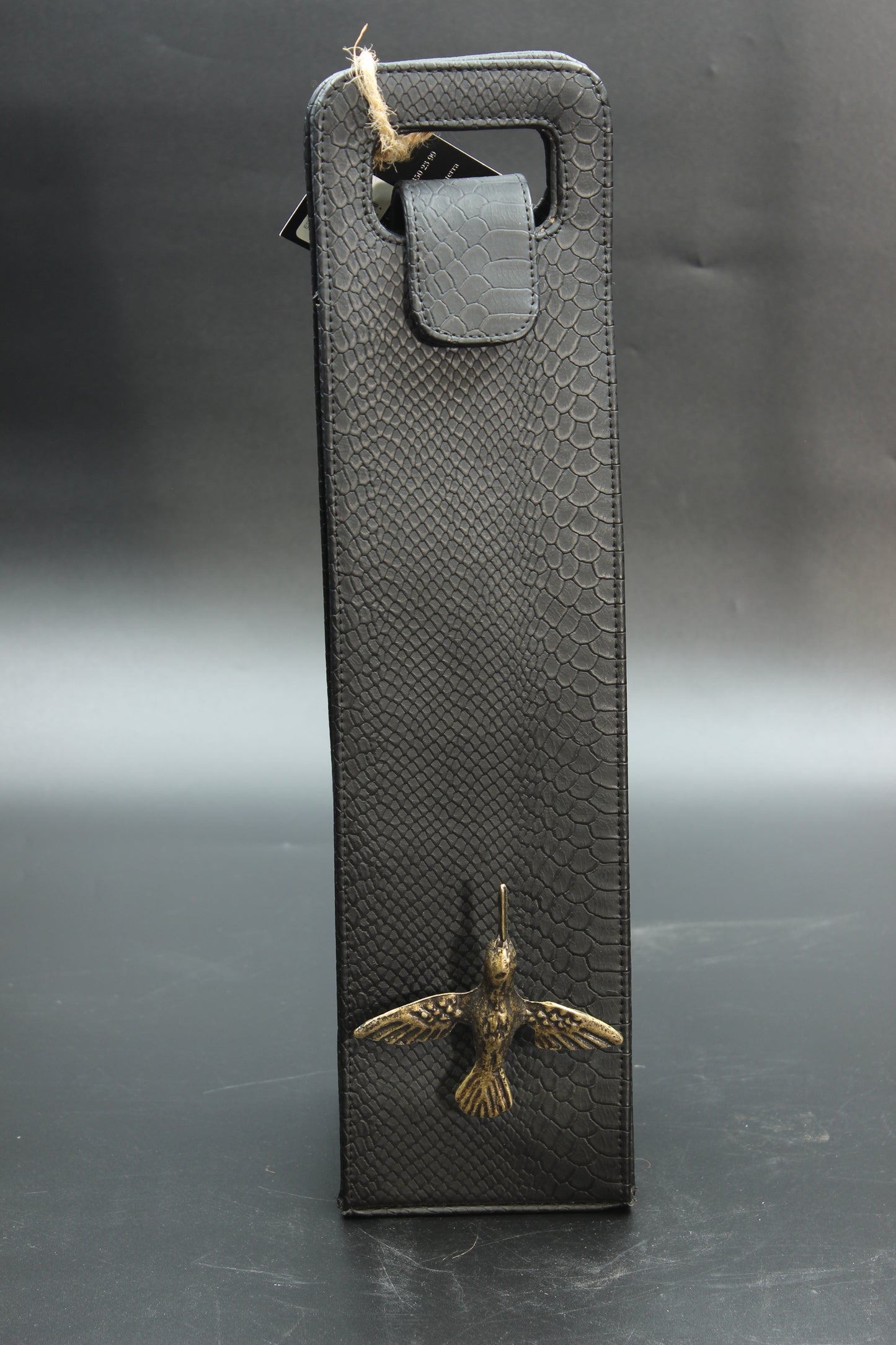 Black Snake Skin & Hummingbird Wine Carrier