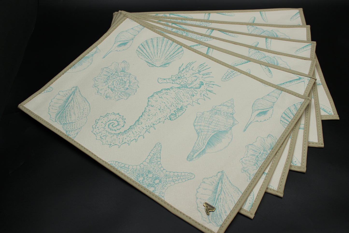 Turquoise Ocean Tide Placemat Set (Set of 6)