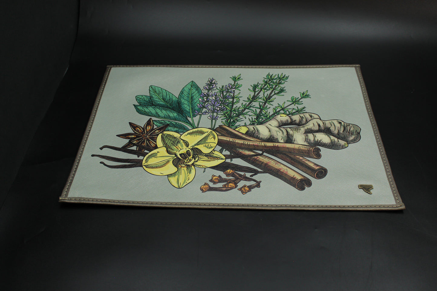 Grey Moss & Herbs Placemat Set (Set of 6)