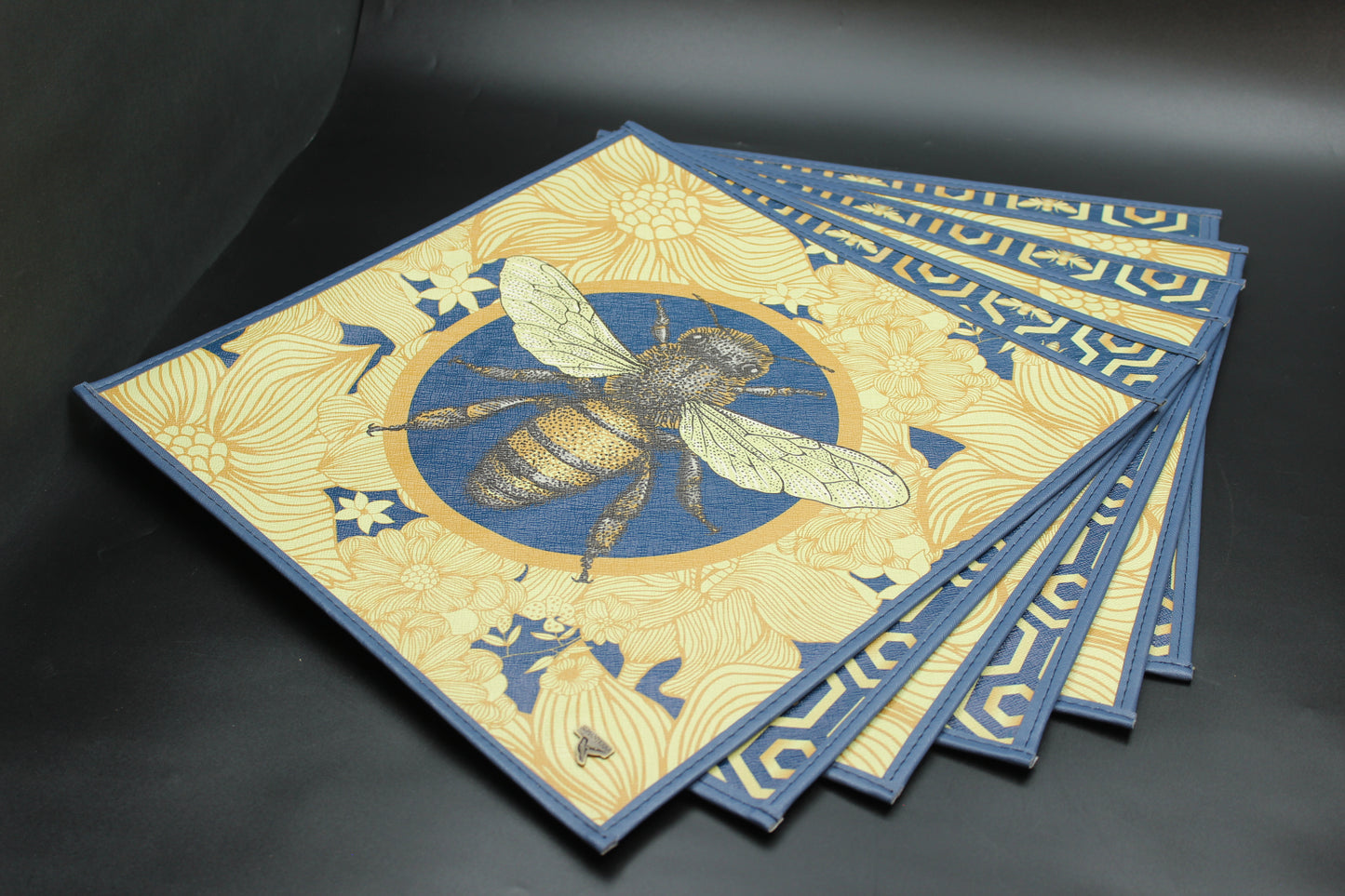 Blue Beehive Placemat Set (Set of 6)