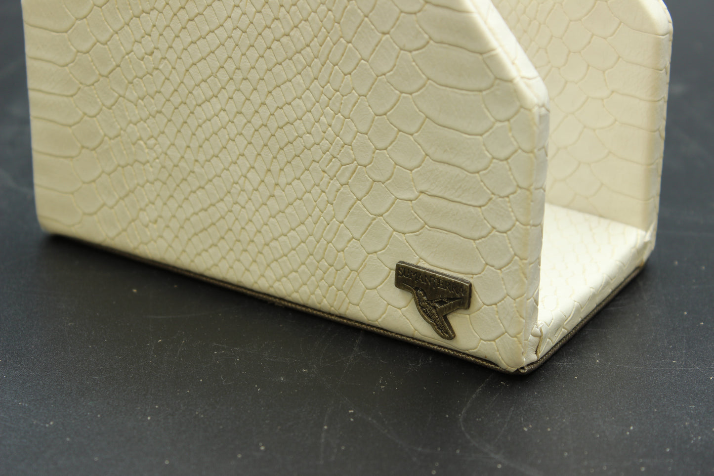 White Sparrow Snakeskin Napkin Holder