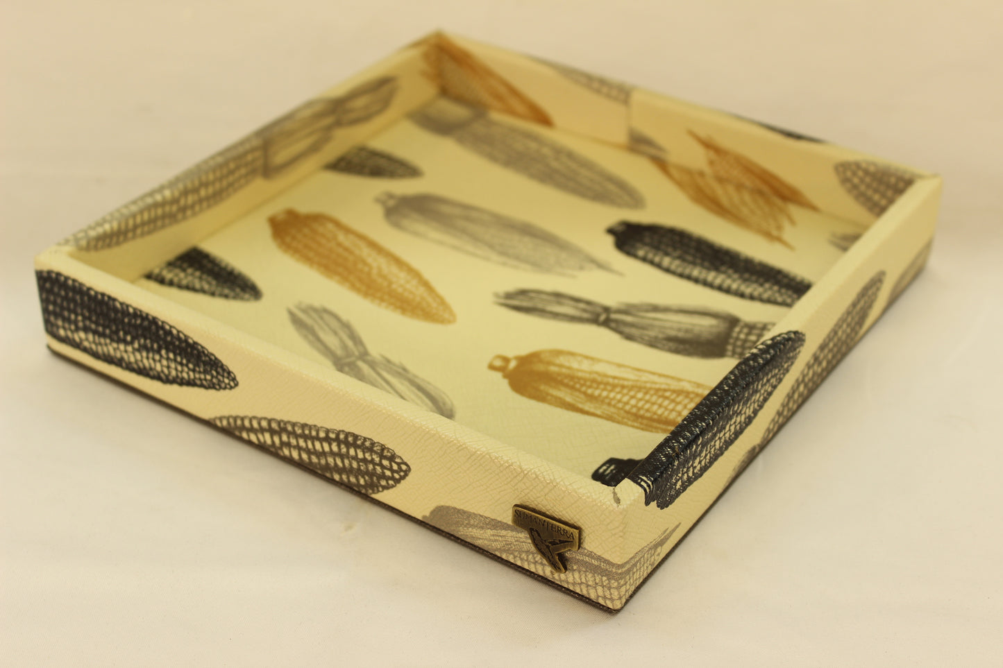Beige Cornfield Small Decor Tray