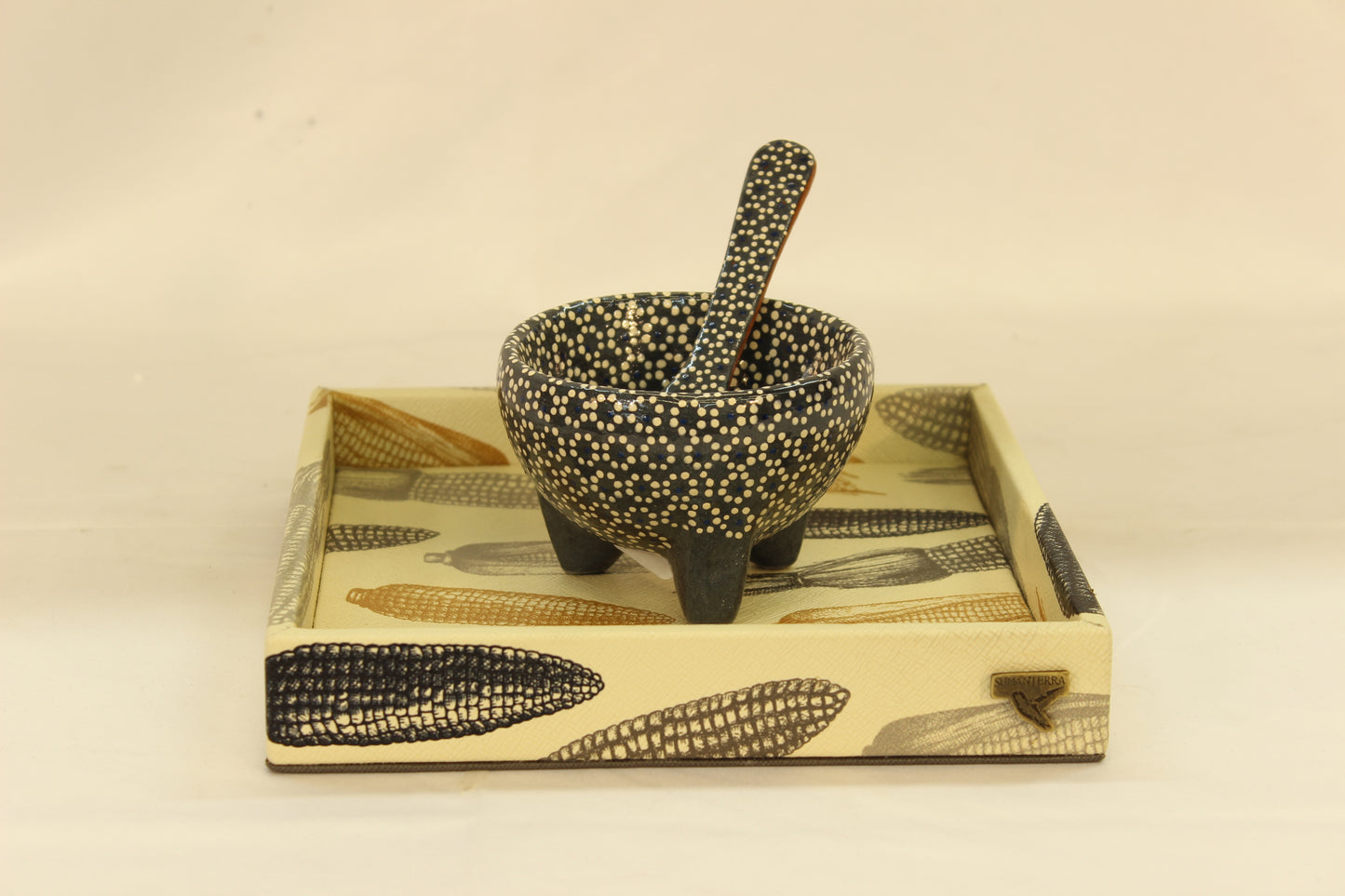 Beige Cornfield Small Decor Tray