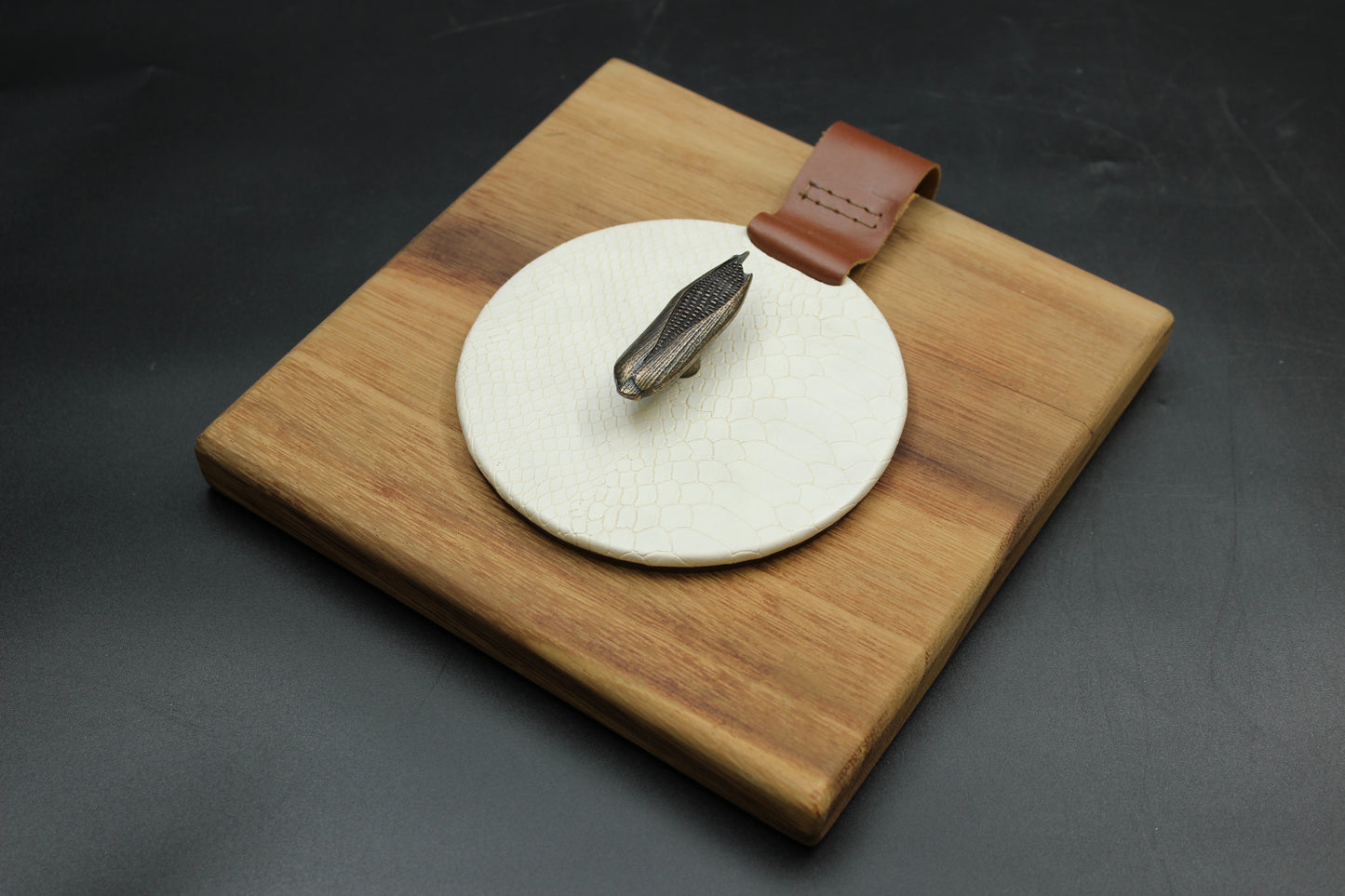 Cream Cornfield Wood Napkin Holder