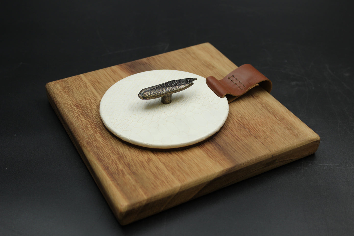 Cream Cornfield Wood Napkin Holder
