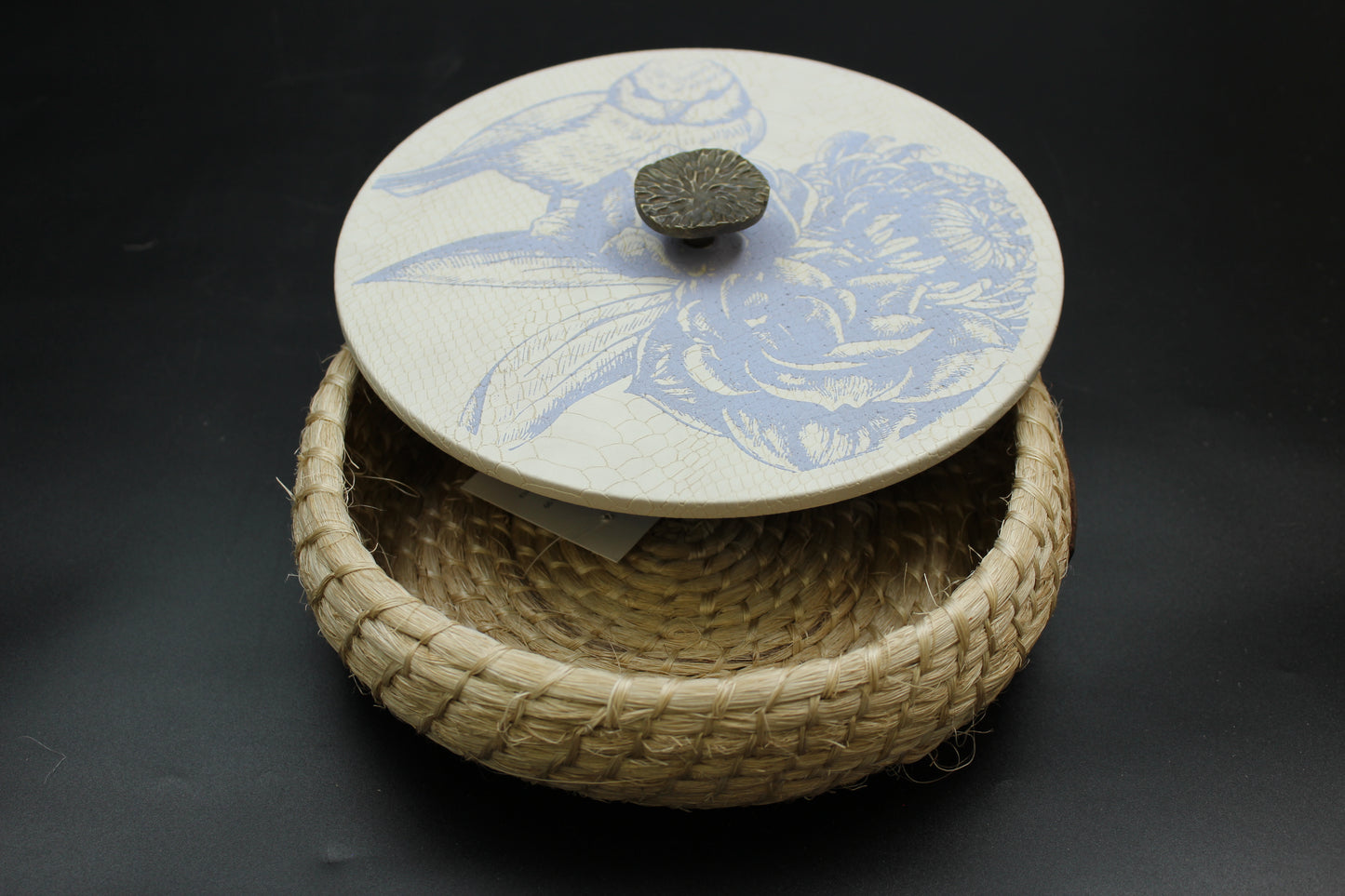 Lilac Bluebird Hemp Tortilla Holder