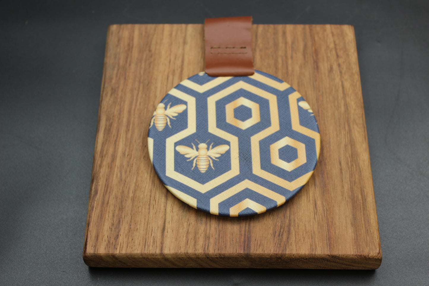 Blue Beehive Wood Napkin Holder