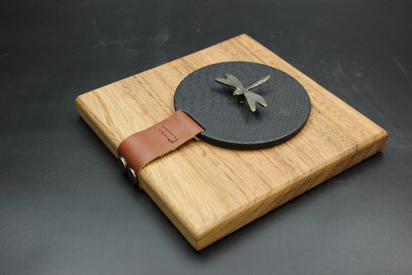 Black Dragonfly Wood Napkin Holder